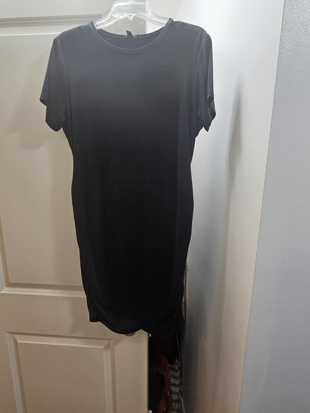 Express Black Midi Tee Dress with Crewneck